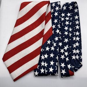 City One Mens Patriotic Hand Made American Flag Tie Dadcore‎ USA Election